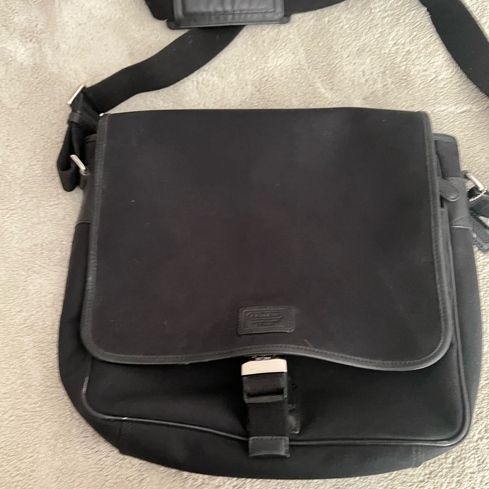 Vintage Coach Black Messenger Bag